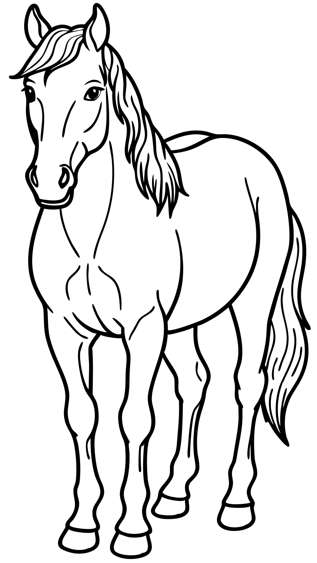 coloriages de chevaux réalistes